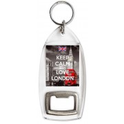 Keep Calm and Love London - Bottle Opener Keyring