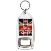 Keep Calm You're the Best Key Worker - Bottle Opener Keyring