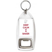 Keep Calm I'm a Baker - Bottle Opener Keyring