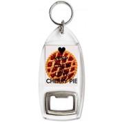 Keep Calm and Love Cherry Pie - Bottle Opener Keyring
