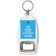 Oh Look It's Wine O'Clock Again - Bottle Opener Keyring
