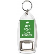 Keep Calm and Love Reindeer - Bottle Opener Keyring