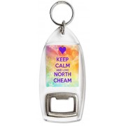 Keep Calm and Love North Cheam - Bottle Opener Keyring