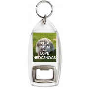 Keep Calm and Love Hedgehogs - Bottle Opener Keyring