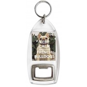 Keep Calm and Love French Bulldogs - Bottle Opener Keyring