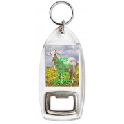 Keep Calm and Love Goats - Bottle Opener Keyring