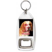 Keep Calm and Love a Beagle - Bottle Opener Keyring