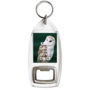 Keep Calm and Love Owls - Bottle Opener Keyring