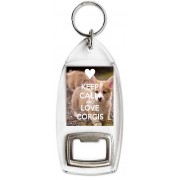 Keep Calm and Love Corgis - Bottle Opener Keyring