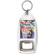 Keep Calm and Bake a Cake - Bottle Opener Keyring