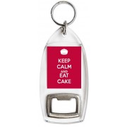 Keep Calm and Eat Cake - Bottle Opener Keyring