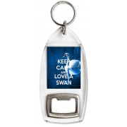 Keep Calm and Love a Swan - Bottle Opener Keyring