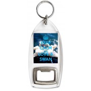 Keep Calm and Love a Swan - Bottle Opener Keyring