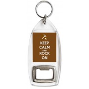 Keep Calm and Rock On - Bottle Opener Keyring