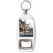 Keep Calm and Love New Malden - Bottle Opener Keyring