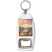Keep Calm and Love Jerusalem - Bottle Opener Keyring
