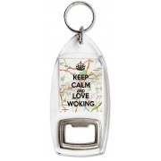 Keep Calm and Love Woking - Bottle Opener Keyring