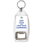 Keep Calm and Love Your Campervan - Bottle Opener Keyring