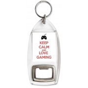 Keep Calm and Love Gaming - Bottle Opener Keyring
