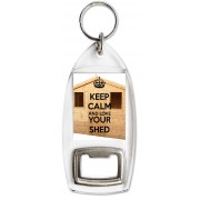 Keep Calm and Love Your Shed - Bottle Opener Keyring