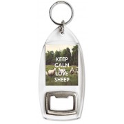 Keep Calm and Love Sheep - Bottle Opener Keyring