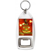 Keep Calm and Happy Halloween - Bottle Opener Keyring