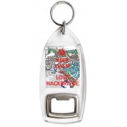 Keep Calm and Love Hackbridge - Bottle Opener Keyring