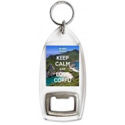 Keep Calm and Love Corfu - Bottle Opener Keyring