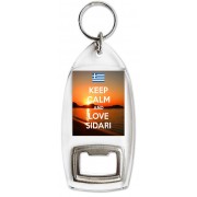 Keep Calm and Love Sidari - Bottle Opener Keyring