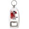 Zombies Eat Brains. So You're Safe! - Bottle Opener Keyring
