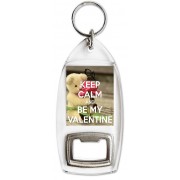 Keep Calm and Be my Valentine - Bottle Opener Keyring