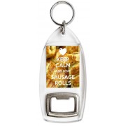Keep Calm and Love Sausage Rolls - Bottle Opener Keyring