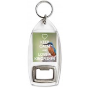 Keep Calm and Love a Kingfisher - Bottle Opener Keyring