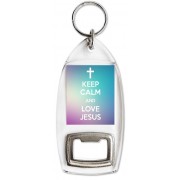 Keep Calm and Love Jesus - Bottle Opener Keyring