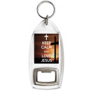 Keep Calm and Love Jesus - Bottle Opener Keyring