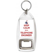 Keep Calm I'm a Telephone Engineer - Bottle Opener Keyring