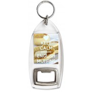 Keep Calm and Love English Muffins - Bottle Opener Keyring