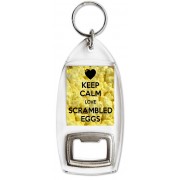 Keep Calm Love Scrambled Eggs - Bottle Opener Keyring