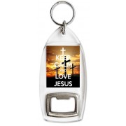 Keep Calm and Love Jesus - Bottle Opener Keyring