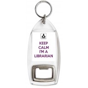 Keep Calm I'm a Librarian - Bottle Opener Keyring