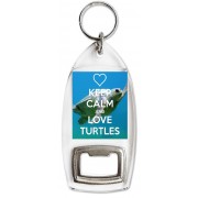 Keep Calm and Love Turtles - Bottle Opener Keyring