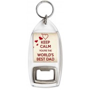 Keep Calm You're the World's Best Dad - Bottle Opener Keyring