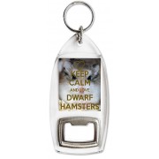 Keep Calm and Love Dwarf Hamsters - Bottle Opener Keyring