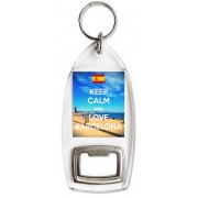 Keep Calm and Love Barcelona - Bottle Opener Keyring