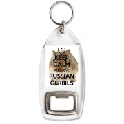 Keep Calm and Love Russian Gerbils - Bottle Opener Keyring