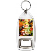 Keep Calm and Love Midget Gems - Bottle Opener Keyring
