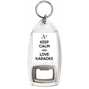 Keep Calm and Love Karaoke - Bottle Opener Keyring