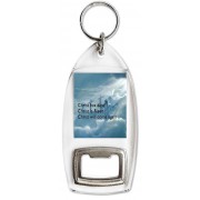 Christ has died Christ has Risen Christ will come again - Bottle Opener Keyring