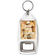 Keep Calm and Love a Cornish Pasty - Bottle Opener Keyring