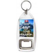 Keep Calm and Love Canada - Bottle Opener Keyring